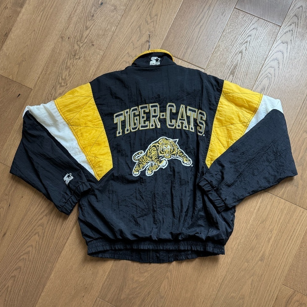 Starter Hamilton Tiger-Cats Vintage CFL 90s Jacket - Men’s L - Black & Yellow
